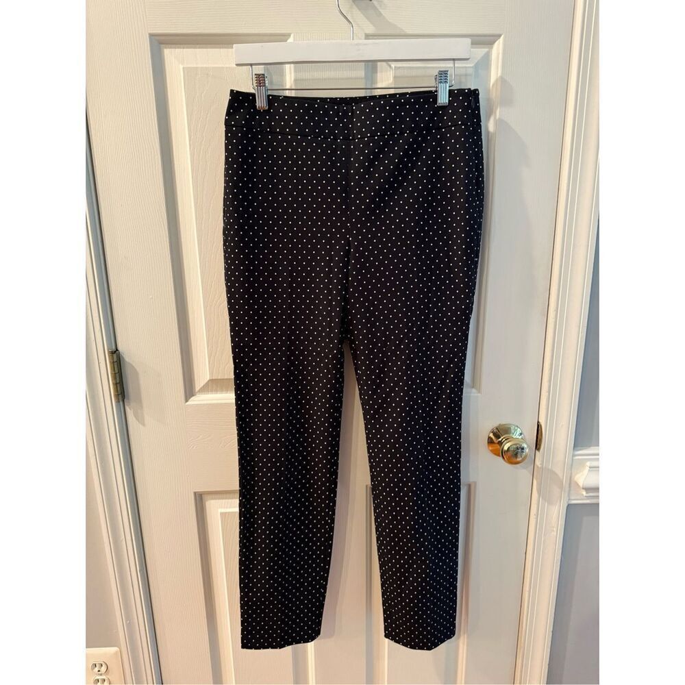 Talbots Black &โWhite Polka Dot Chatham Ankle Pants sz 4 NWOT